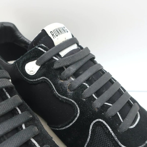 Golden Goose Running Sole Sneakers Black Suede Size 42 - Picture 2 of 12